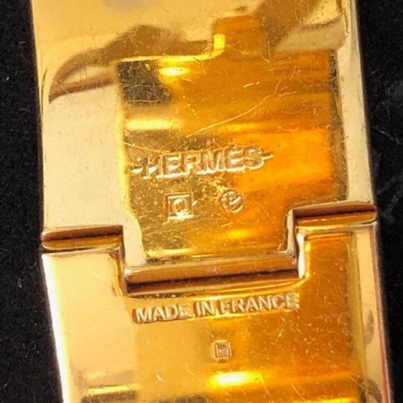 Hermès Thick Clic Clac H Bracelet PM Rose Candeur Gold Authentic - Picture 9 of 17